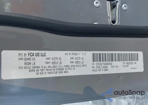 2017 Dodge Charger R/T Rwd z USA, uszkodzony, nr VIN 2C3CDXCTXHH667492